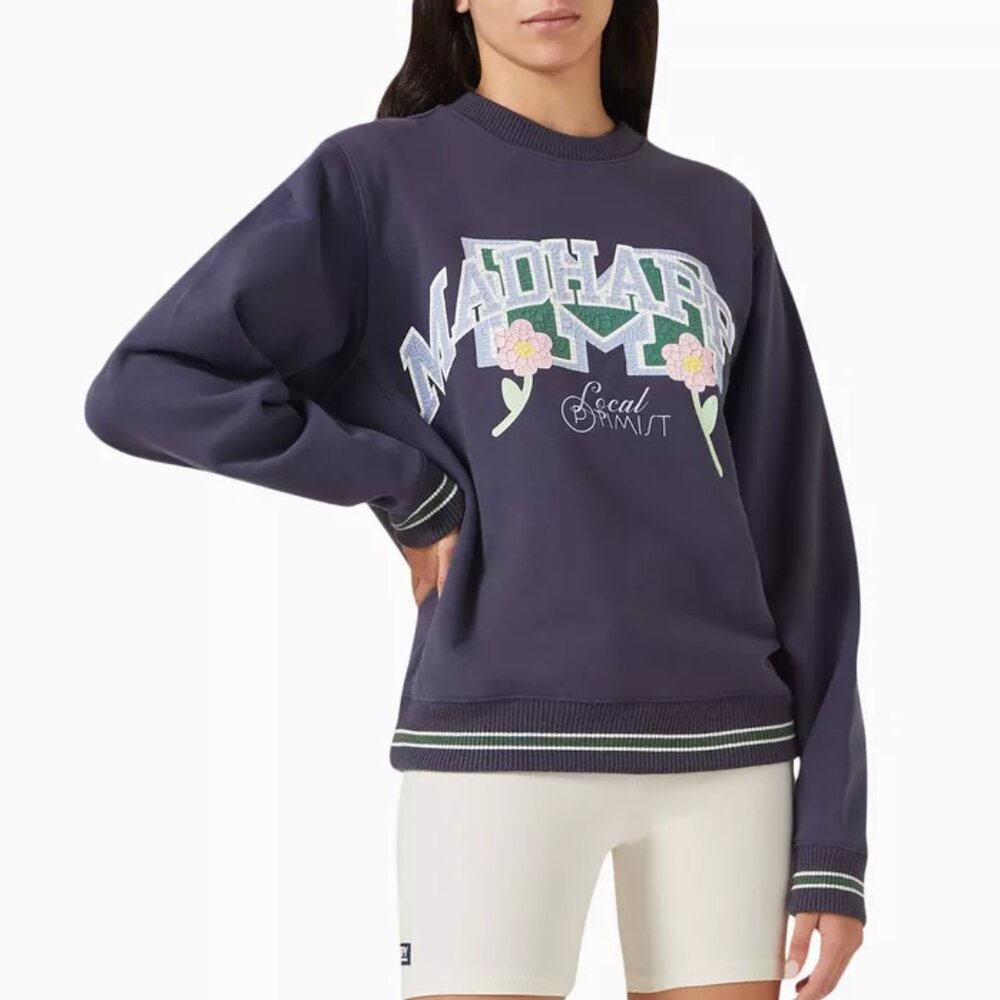 Madhappy Navy Local Optimist Crewneck Sweatshirt, Size S, New with Tag